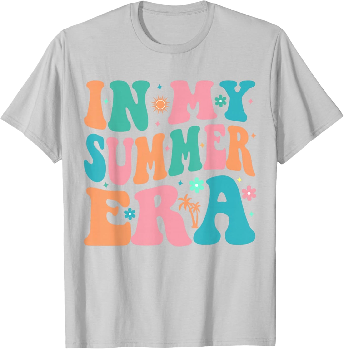 In My Summer Era Groovy Last Day of School Teacher Summer T-Shirt - T-Shirt | Ash