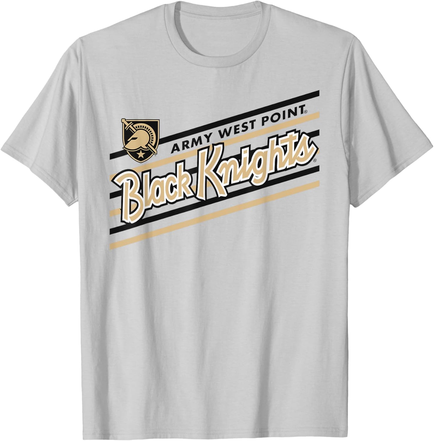 Army Black Knights Retro Performer Gray Officially Licensed T-Shirt - T-Shirt | Ash