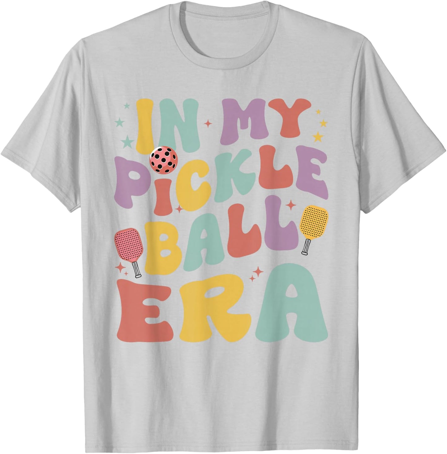 Retro In My Pickleball Era Funny Pickleball Player Women T-Shirt - T-Shirt | Ash
