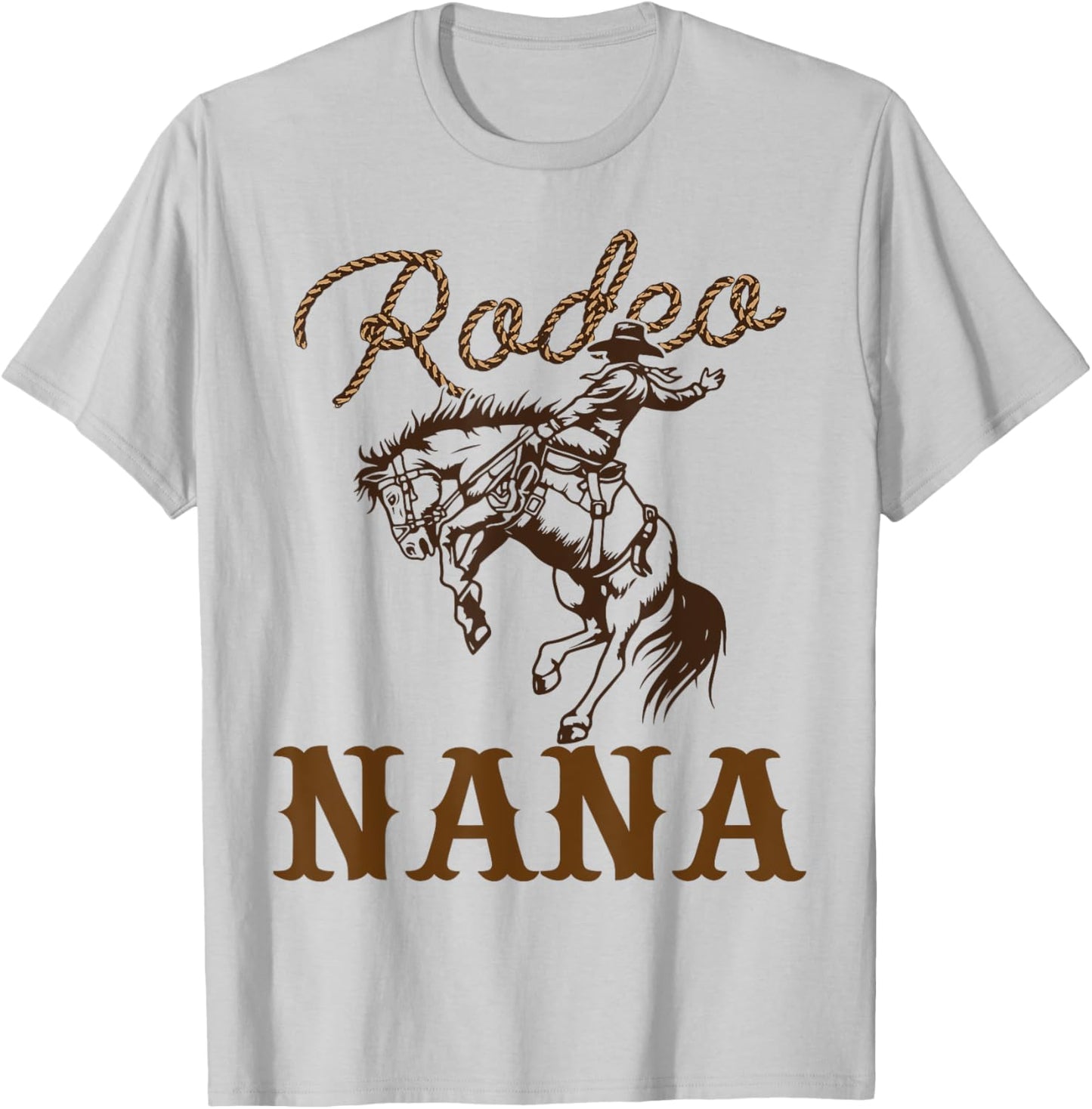 Nana Birthday Cowboy Cowgirl Western Rodeo Grandma Party T-Shirt - T-Shirt | Ash