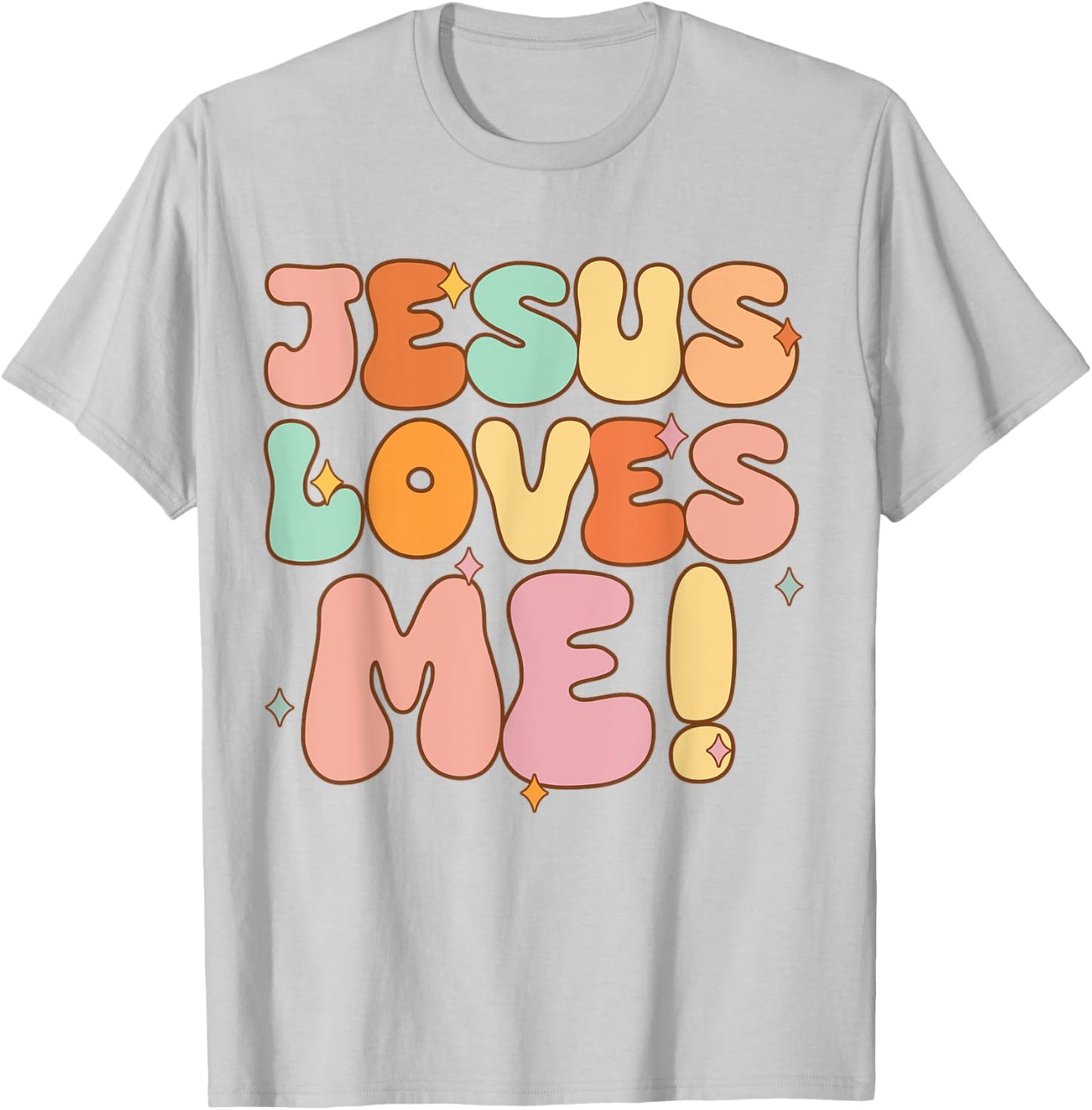 Boys Jesus Loves Me-Shirt Groovy Toddler Girl Kid Christian T-Shirt - T-Shirt | Ash