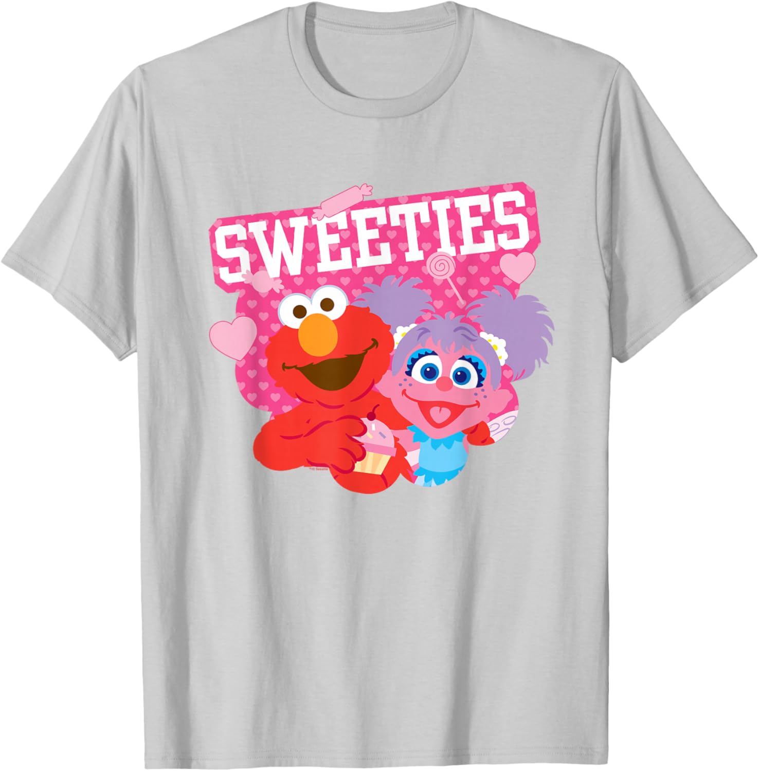 Sesame Street Valentine's Day Sweeties Elmo and Abby Cadabby T-Shirt - T-Shirt | Ash
