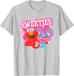Sesame Street Valentine's Day Sweeties Elmo and Abby Cadabby T-Shirt - T-Shirt | Ash