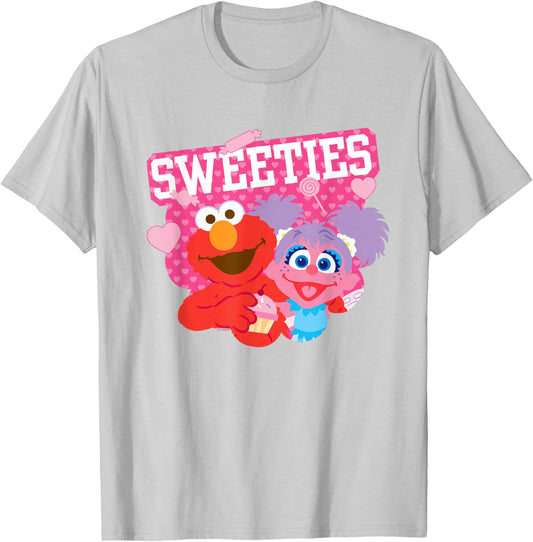 Sesame Street Valentine's Day Sweeties Elmo and Abby Cadabby T-Shirt - T-Shirt | Ash