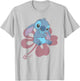 Lilo And Stitch Sitting On Flower T-Shirt - T-Shirt | Ash