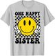 One Happy Dude Sister happy face 1st Birthday Family T-Shirt - T-Shirt | Ash