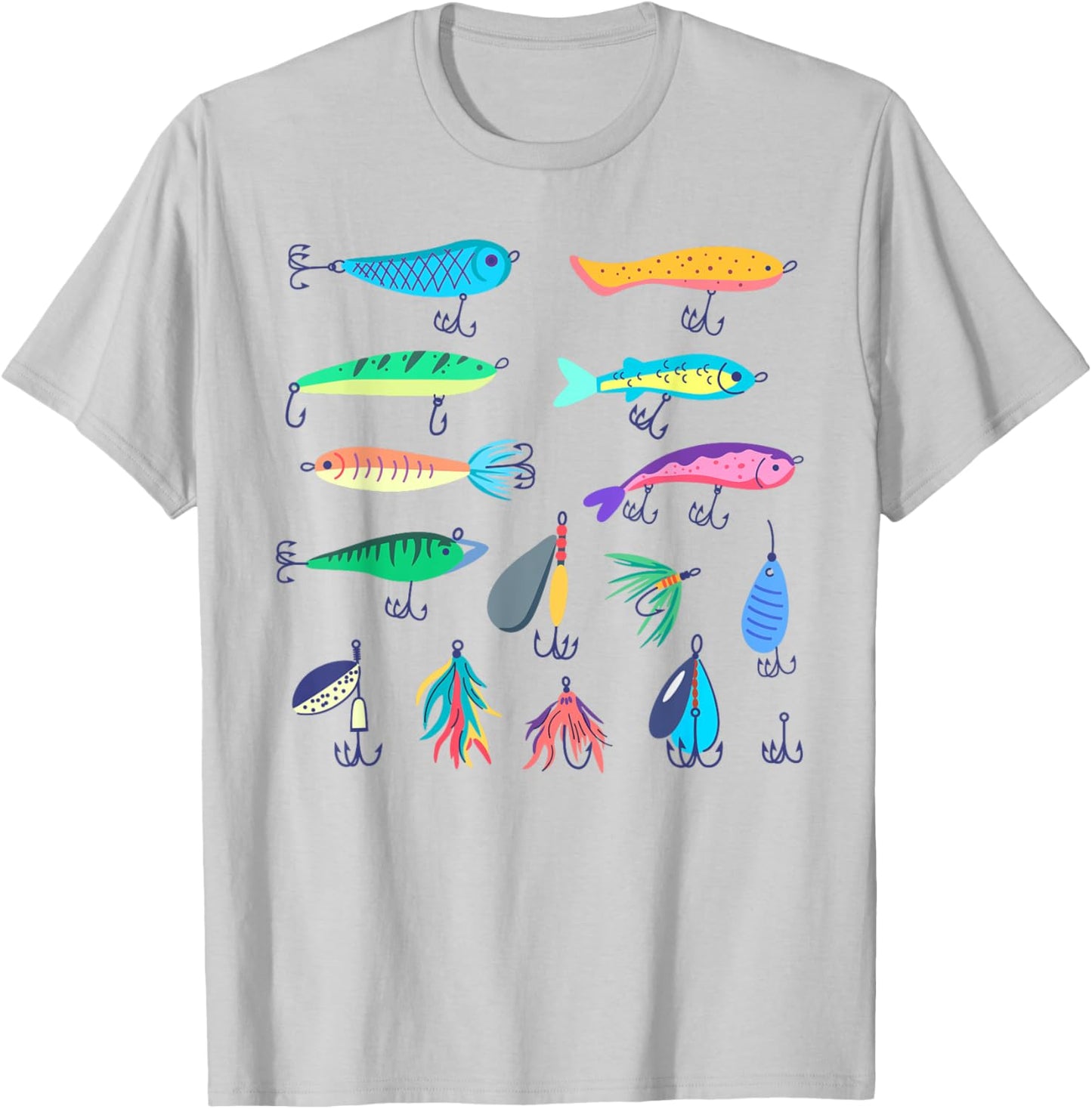 Fishing-Shirt Women Kids Toddler Boys Girls Cute Fish T-Shirt - T-Shirt | Ash