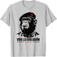 Viva La Evolucion Chimpanzee Revolutionary Monkey Funny T-Shirt - T-Shirt | Ash