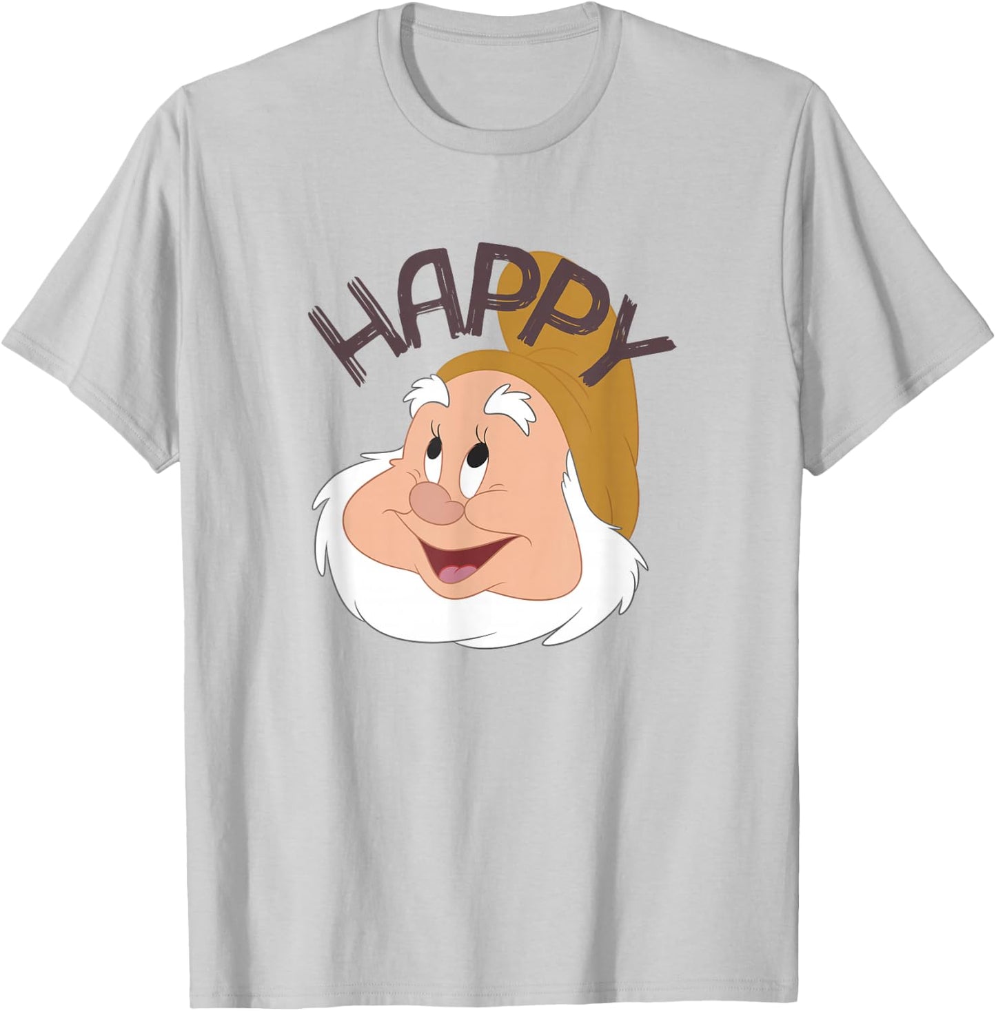 Disney Snow White & The Seven Dwarfs Happy Face T-Shirt - T-Shirt | Ash