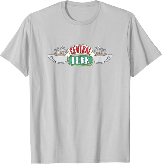 Friends Central Perk Café Vintage Logo T-Shirt - T-Shirt | Ash