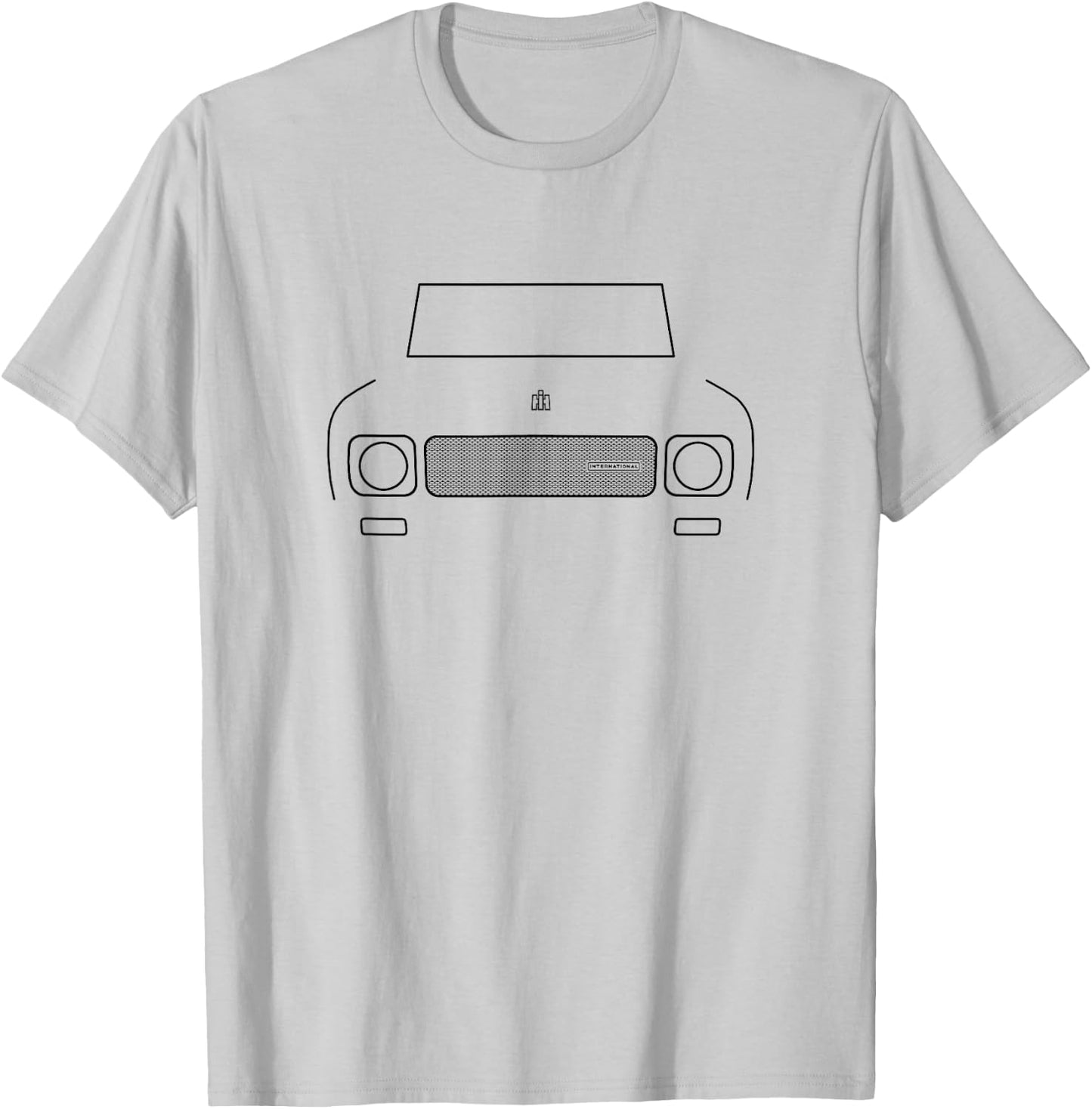 International Harvester Scout 800A 1970 truck black outline T-Shirt - T-Shirt | Ash