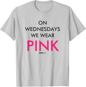 Mean Girls Wednesdays We Wear Pink Text Y2K Movie T-Shirt - T-Shirt | Ash