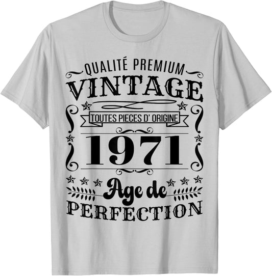 Vintage 1971 Édition Limitée Cadeau Année De Naissance 1971 T-Shirt - T-Shirt | Ash