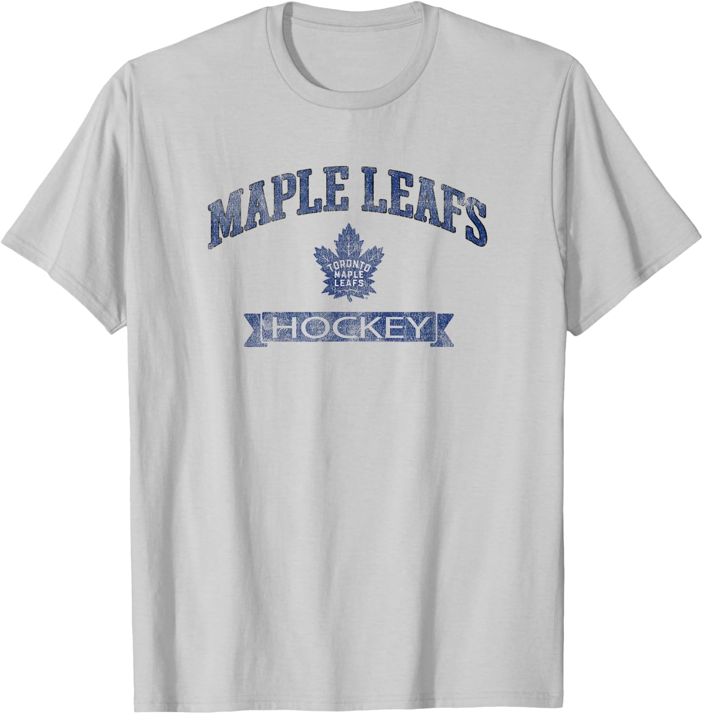 Toronto Maple Leafs Vintage Hockey Gray Officially Licensed T-Shirt - T-Shirt | Ash