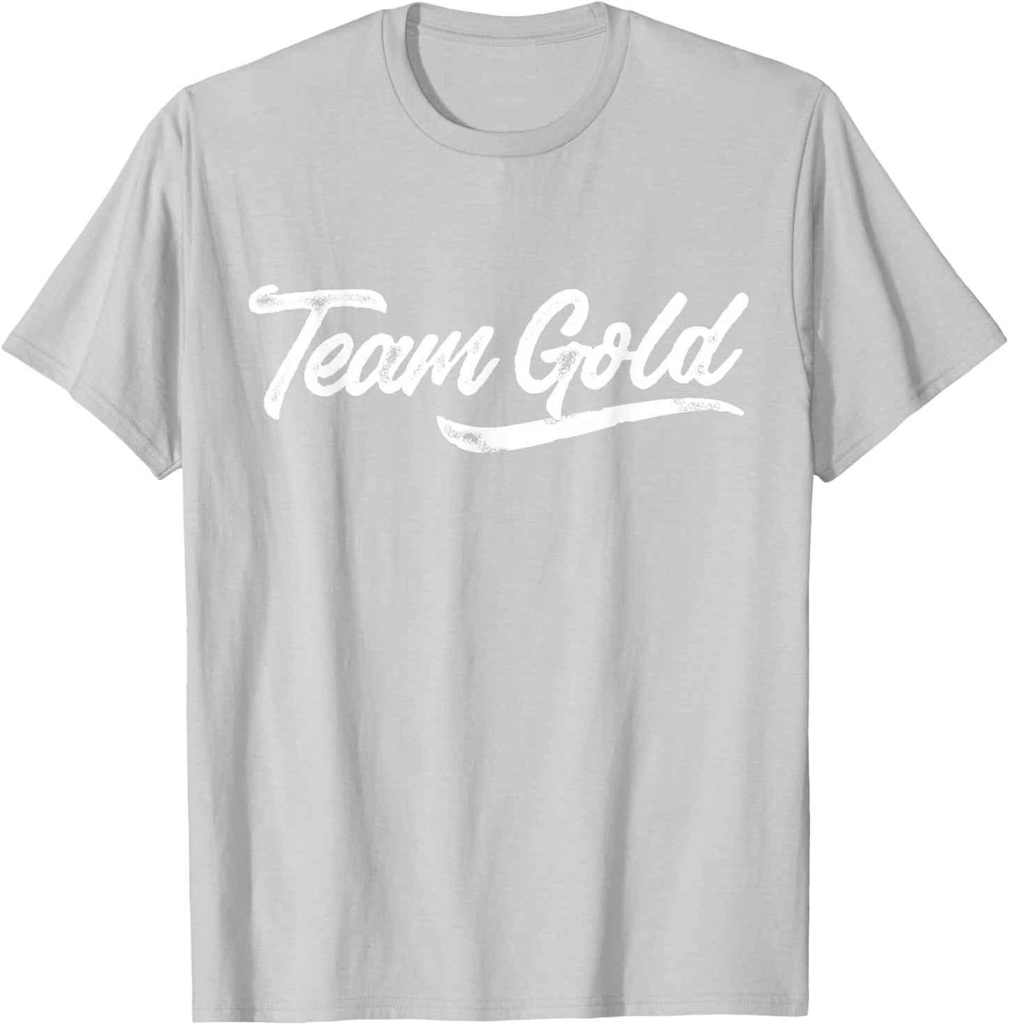 Kids Team Gold Shirt Sleepaway Camp Color War Summer Spirit T-Shirt - T-Shirt | Ash