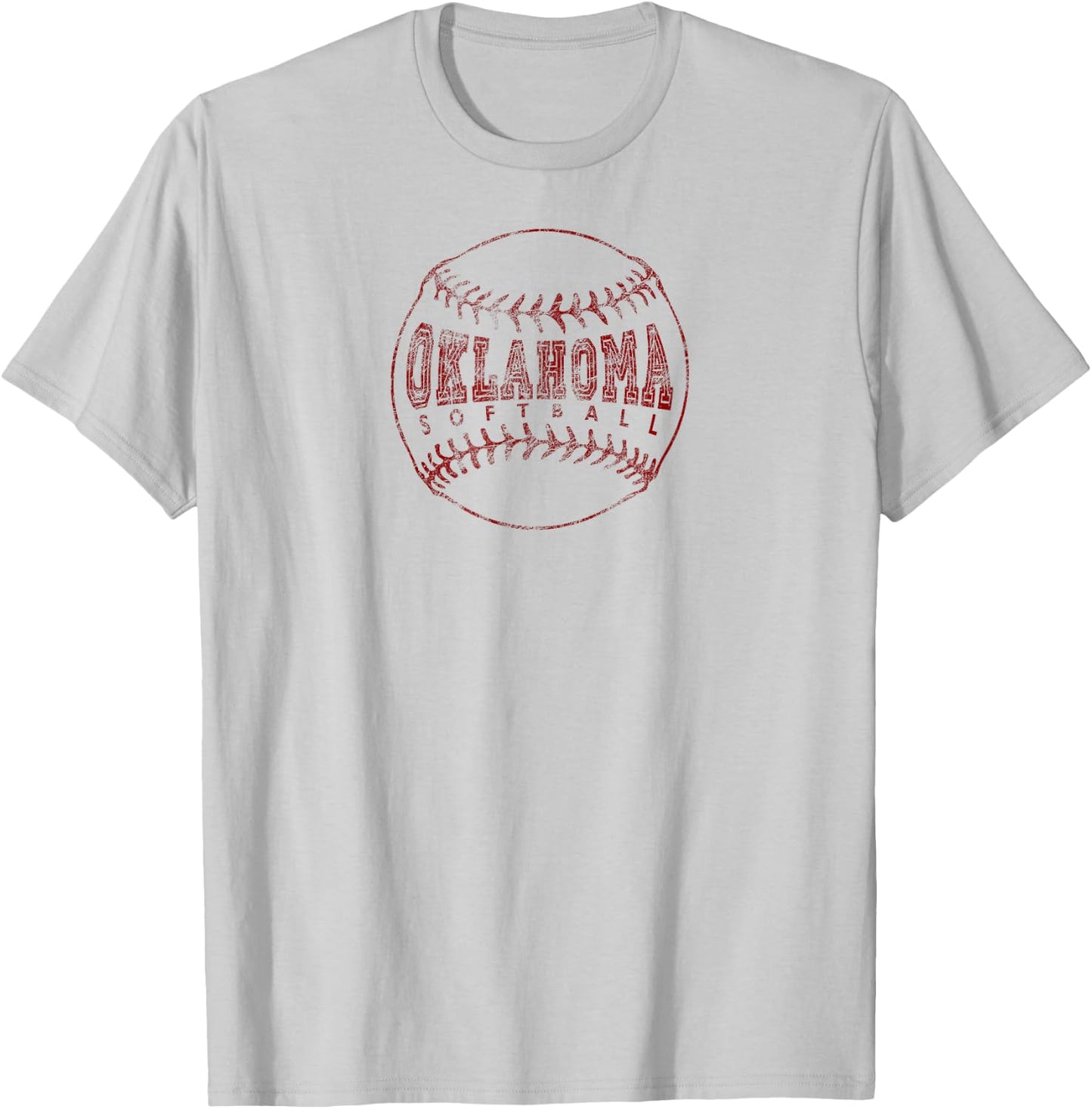 Oklahoma Softball Ball T-Shirt - T-Shirt | Ash