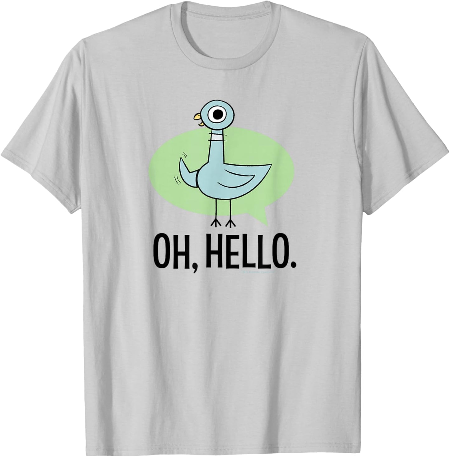 The Pigeon Oh Hello T-Shirt - T-Shirt | Ash