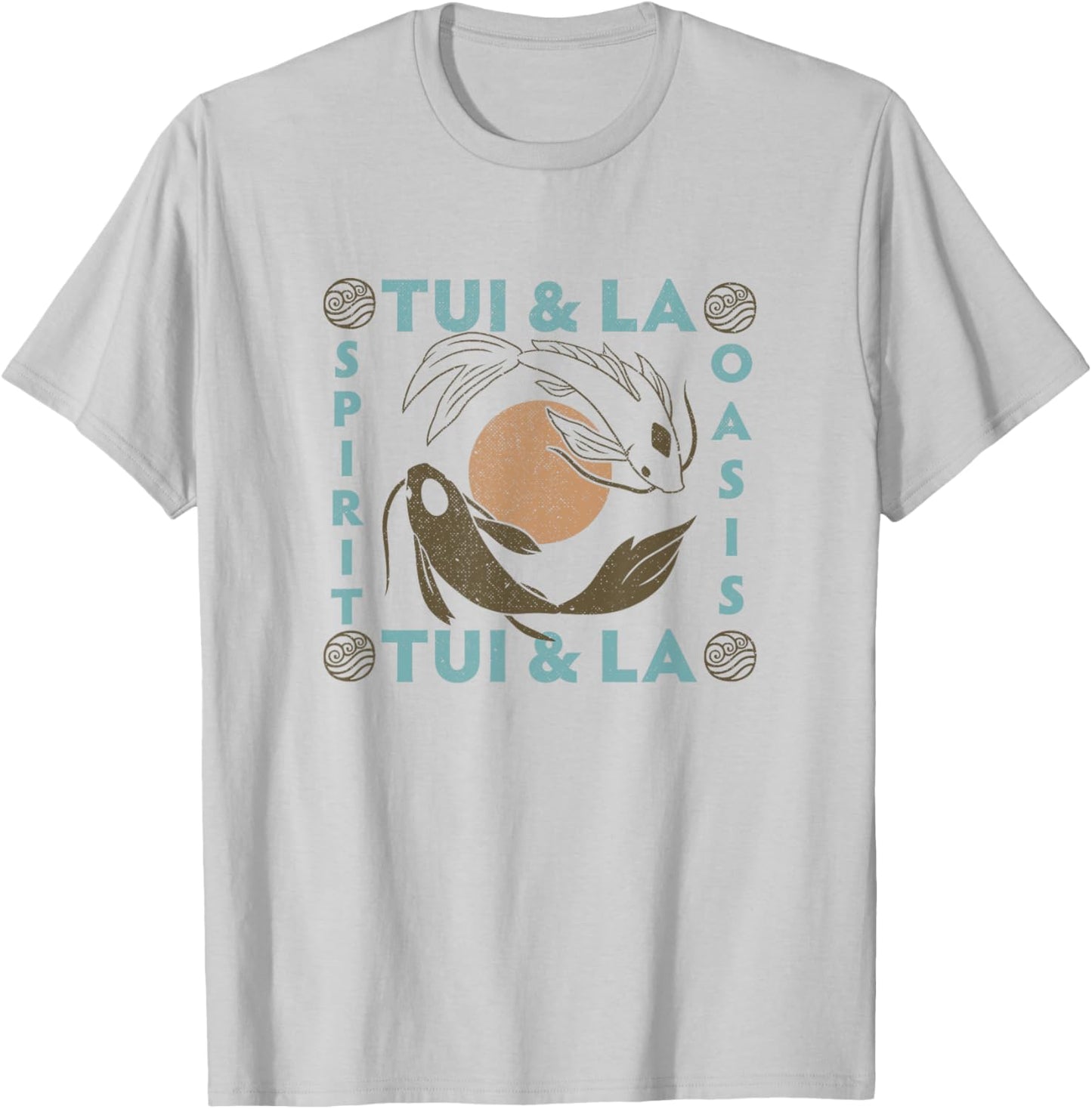 Avatar: The Last Airbender Tui & La Spirit Oasis Vintage T-Shirt - T-Shirt | Ash
