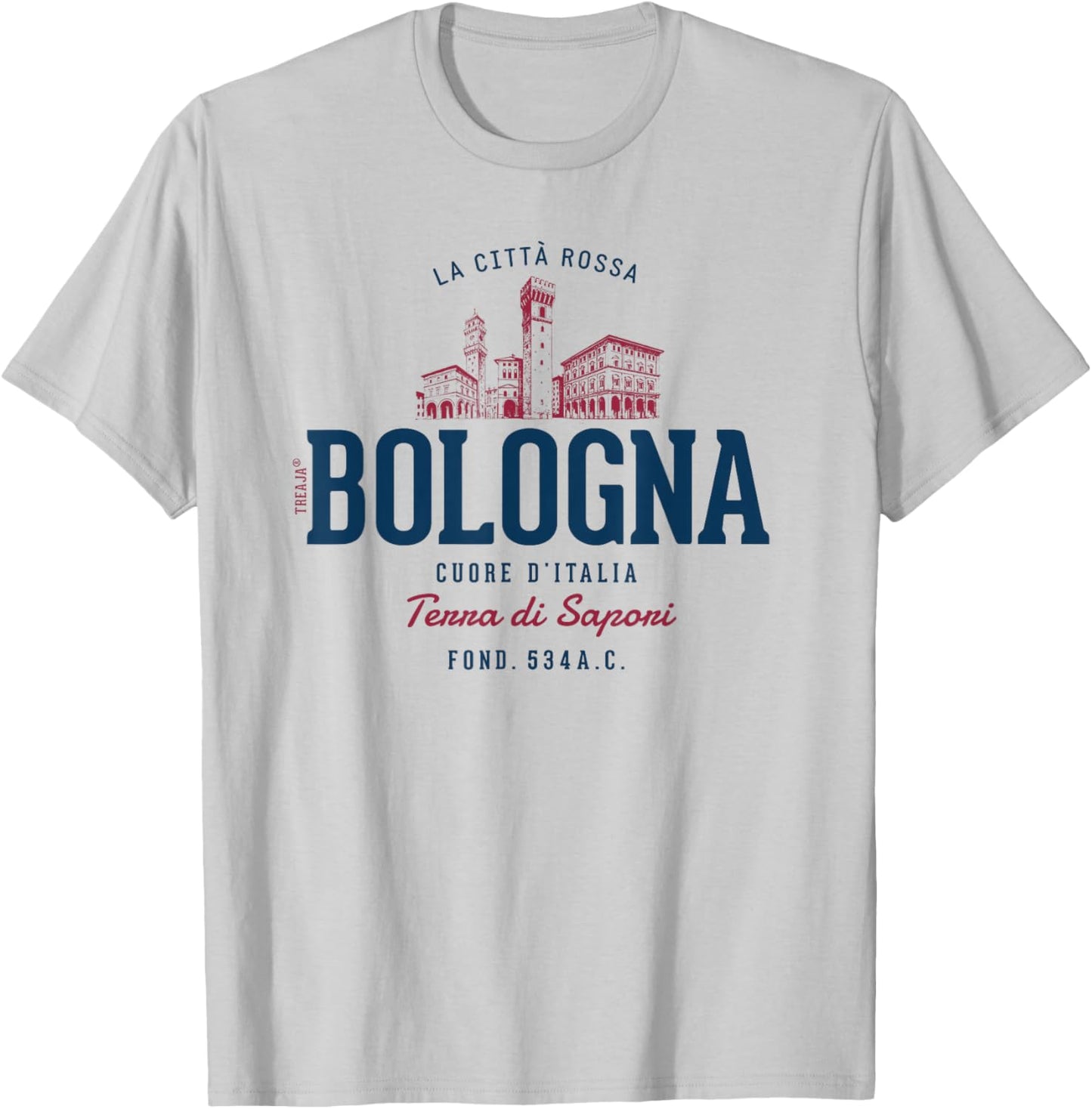 Italy Retro Styled Vintage Bologna T-Shirt - T-Shirt | Ash