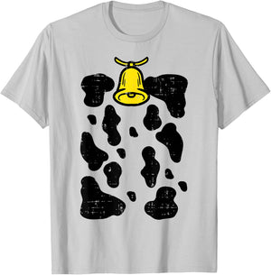 Cow Costume Funny Halloween Farm Animal Farmer Men Women Kid T-Shirt - T-Shirt | Ash