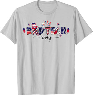 Rad Tech Xray Radiology Fireworks 4th Of July T-Shirt - T-Shirt | Ash
