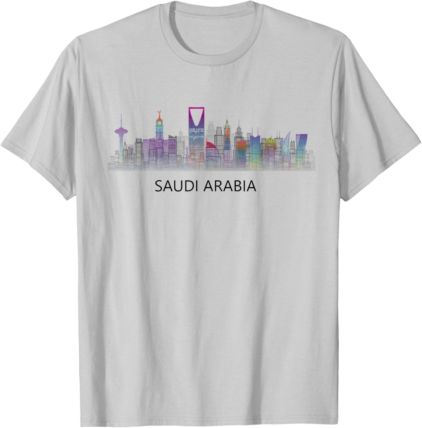 Travel Saudi Arabia Riyadh Jeddah Mecca Medina Vacation T-Shirt - T-Shirt | Ash