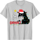 Is This Jolly Enough Black Cat Merry Christmas Tree Lights T-Shirt - T-Shirt | Ash