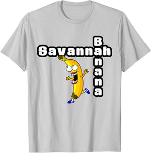 Funny Savannah Banana Name Gift and Girls T-Shirt - T-Shirt | Ash