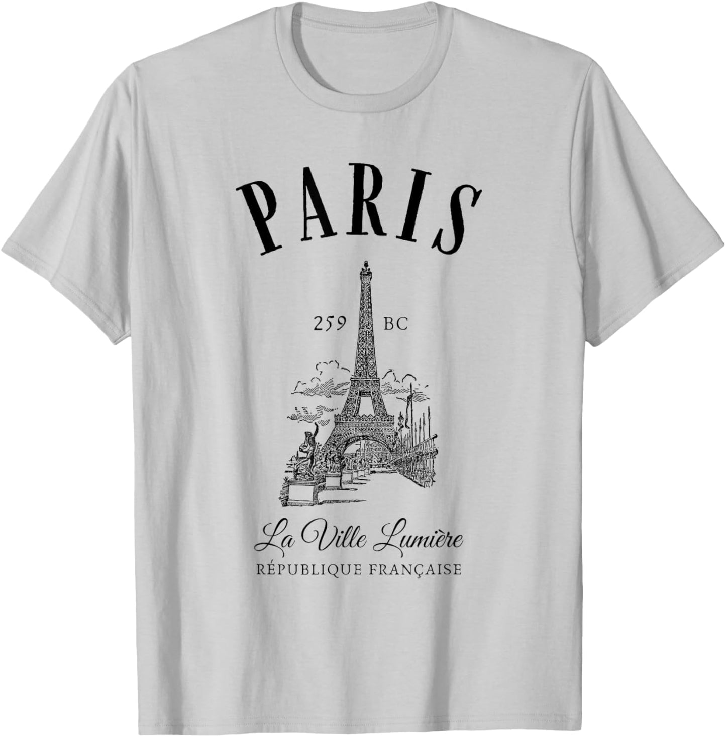 France Paris Eiffel Tower T-Shirt - T-Shirt | Ash