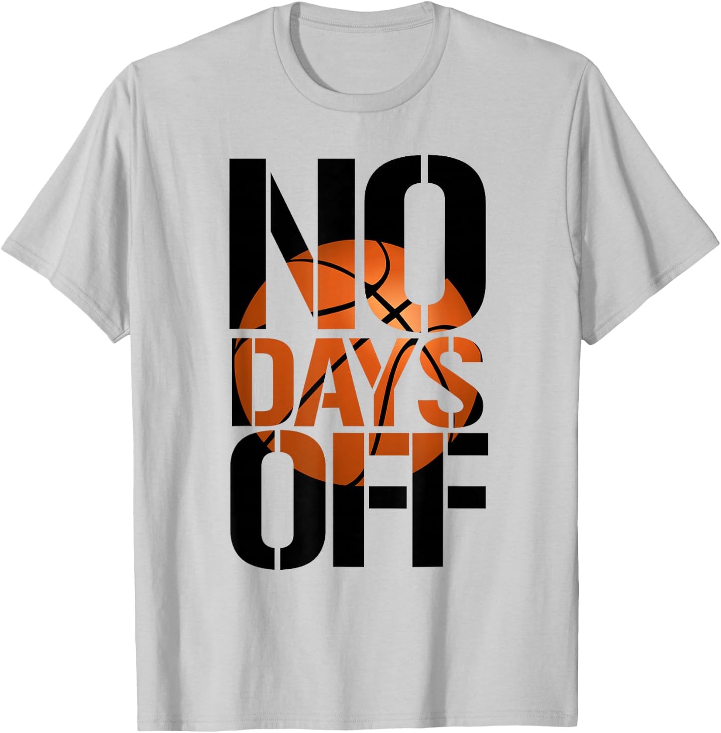 No Days Off basketball logo T-Shirt - T-Shirt | Ash