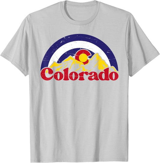 Colorado Retro Mountains Nature Hiking vintage T-Shirt - T-Shirt | Ash
