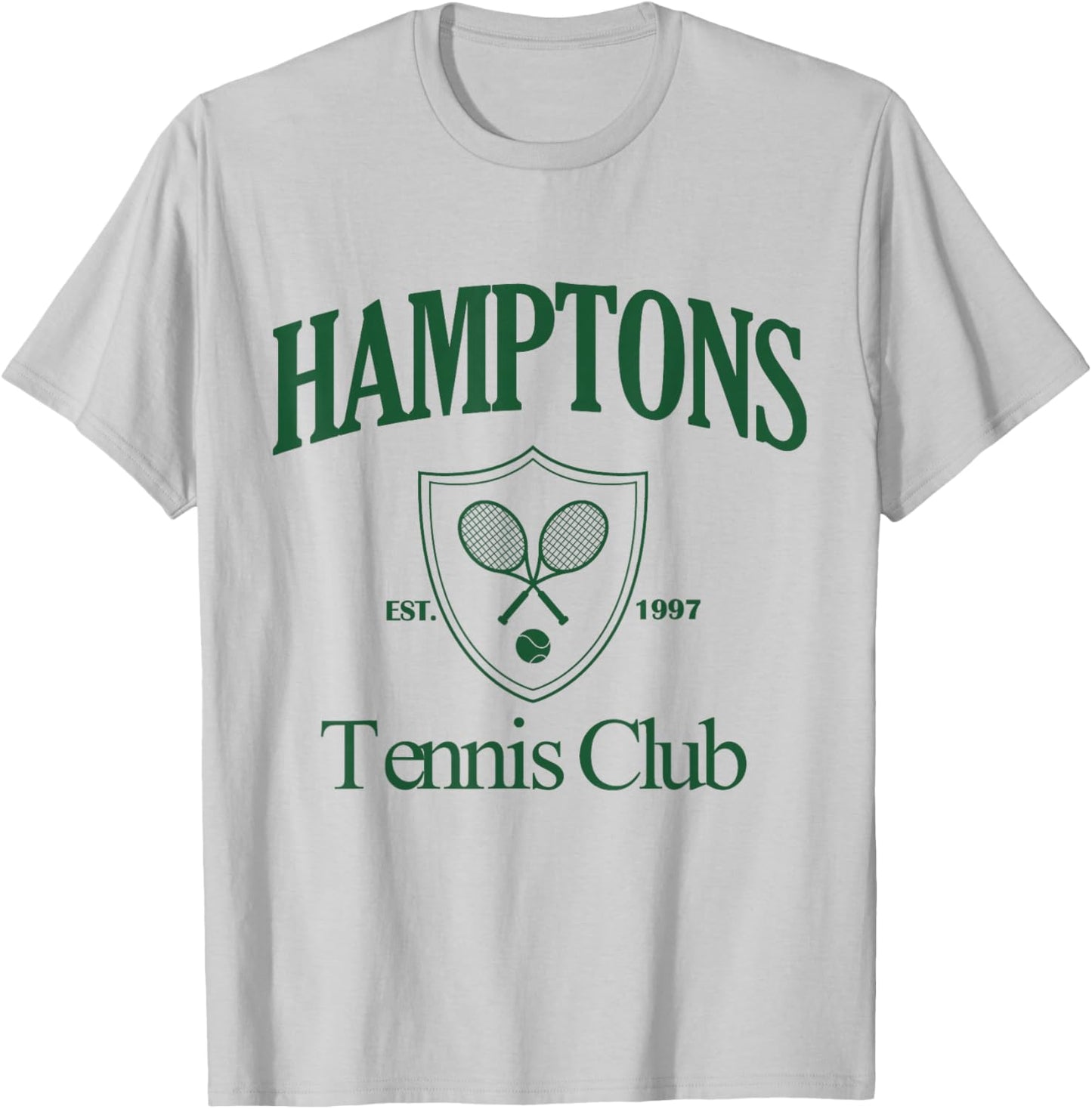Hamptons Tennis Club Vintage 90s Style Aesthetic T-Shirt - T-Shirt | Ash
