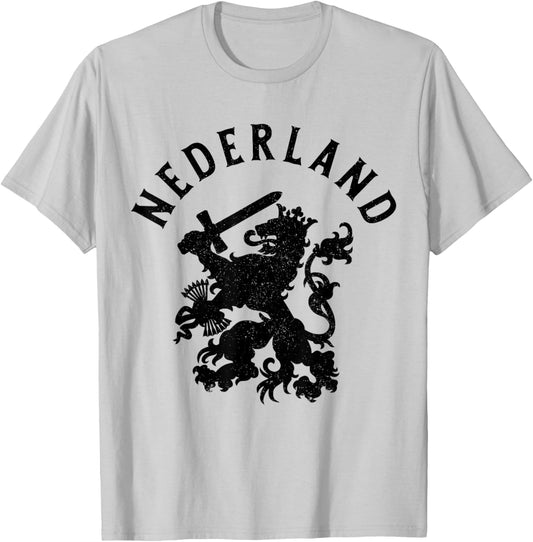 Netherlands Netherlands Lion Dutch Holland Vintage T-Shirt - T-Shirt | Ash