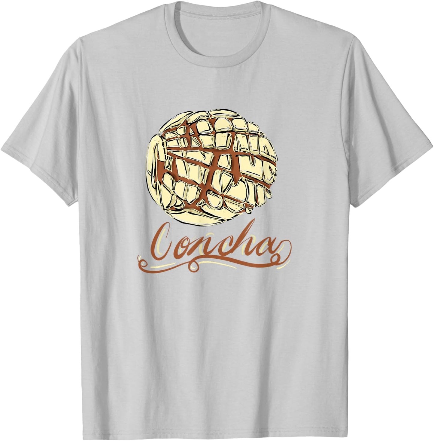 Concha Mexican Bread Sweet Pastry T Shirt Gift T-Shirt - T-Shirt | Ash