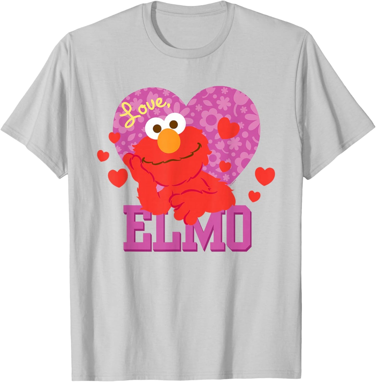 Sesame Street Valentine's Day Love, Elmo T-Shirt - T-Shirt | Ash