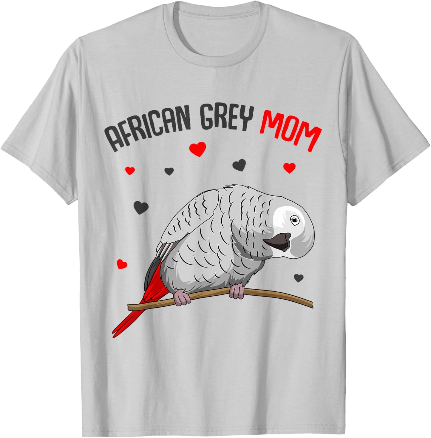 African Grey Parrot Mom Love funny Women T-Shirt - T-Shirt | Ash