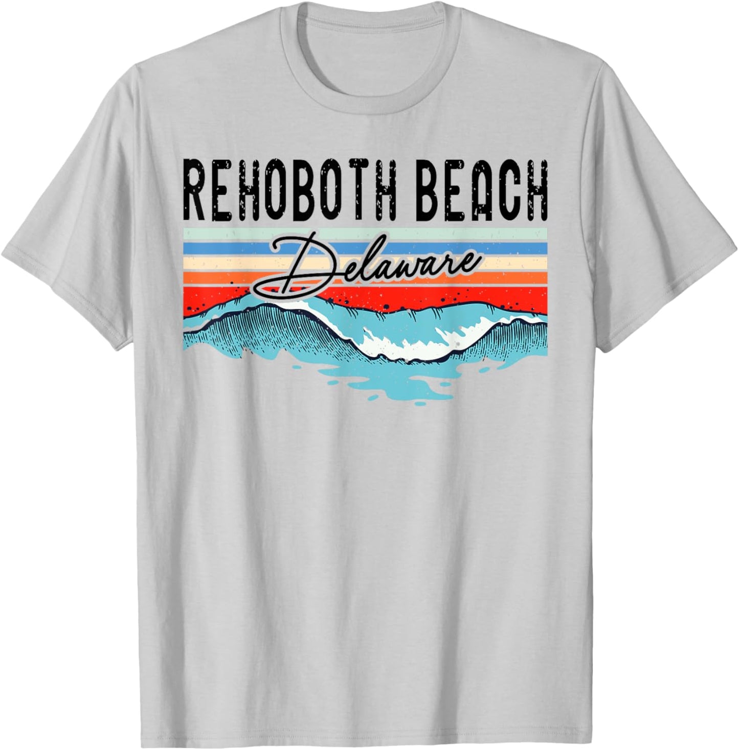 Retro Rehoboth Beach Delaware Surfer Surfboarder Women Kids T-Shirt - T-Shirt | Ash