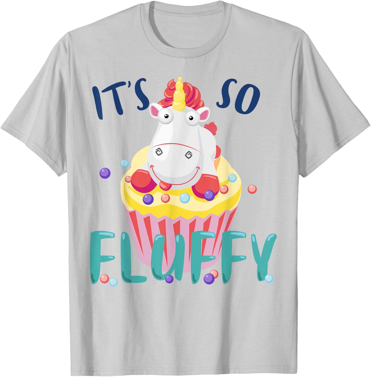 Despicable Me Minions It's So Fluffy Cupcake Graphic T-Shirt - T-Shirt | Ash