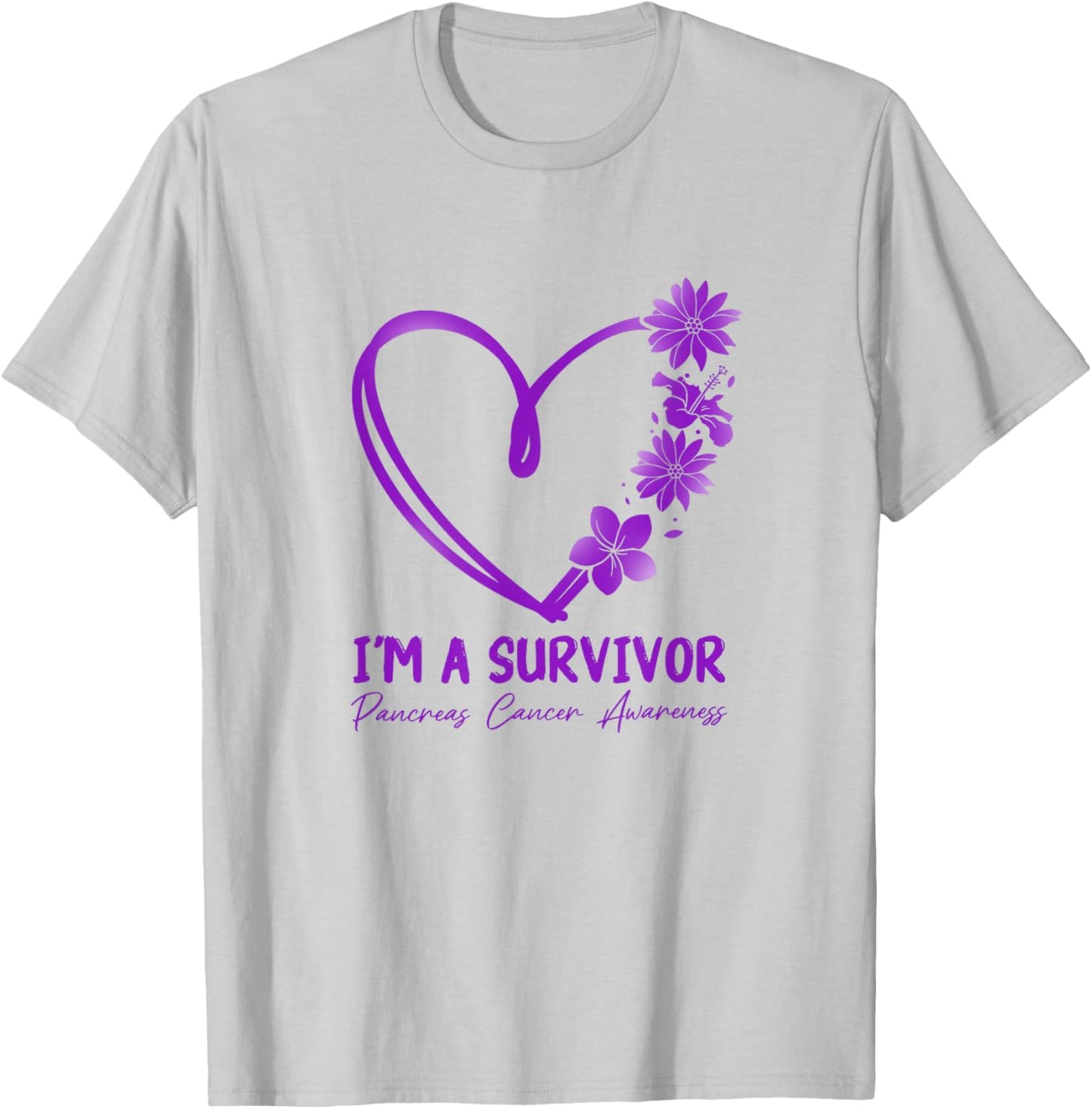 I am a Survivor. Pancreatic Cancer Awareness T-Shirt - T-Shirt | Ash