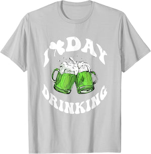 I Love Day Drinking Funny St Patricks Day Love Beers T-Shirt - T-Shirt | Ash