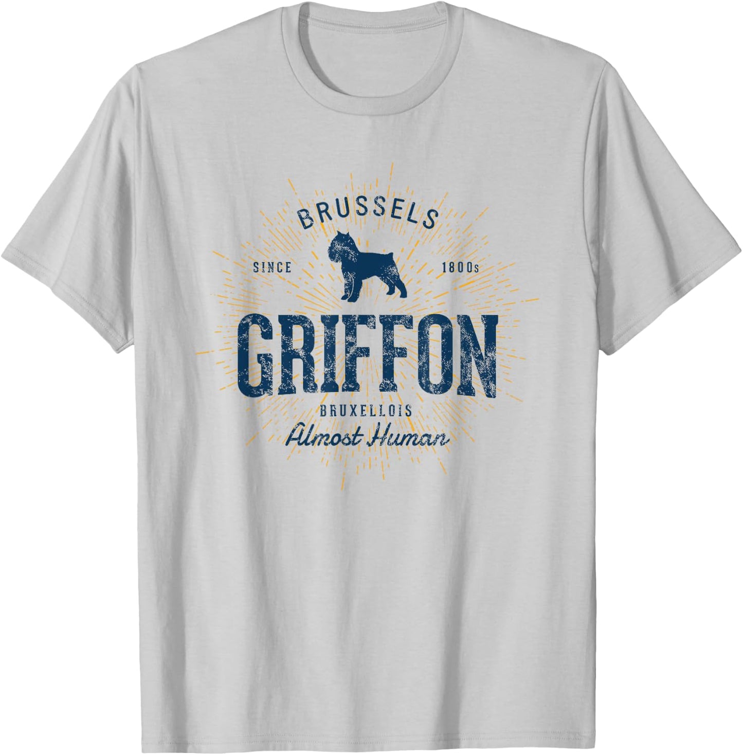 Retro Vintage Brussels Griffon T-Shirt - T-Shirt | Ash