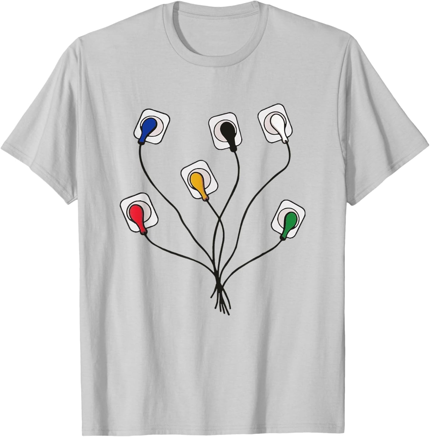 EKG Leads Cheat Sheet Nursing ECG ICU Telemetry Tech RN ER T-Shirt - T-Shirt | Ash
