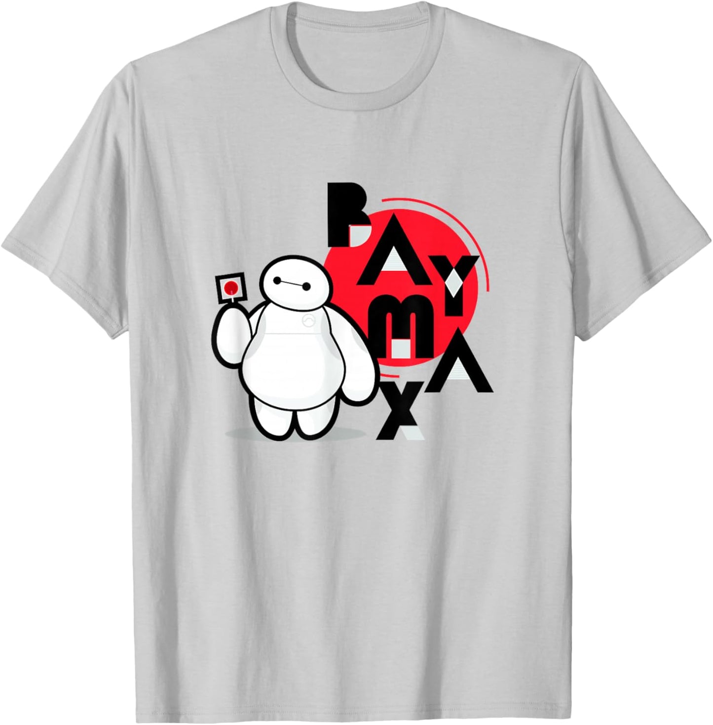 Disney Big Hero 6 Baymax With Lollipop Cute Chibi Shot T-Shirt - T-Shirt | Ash
