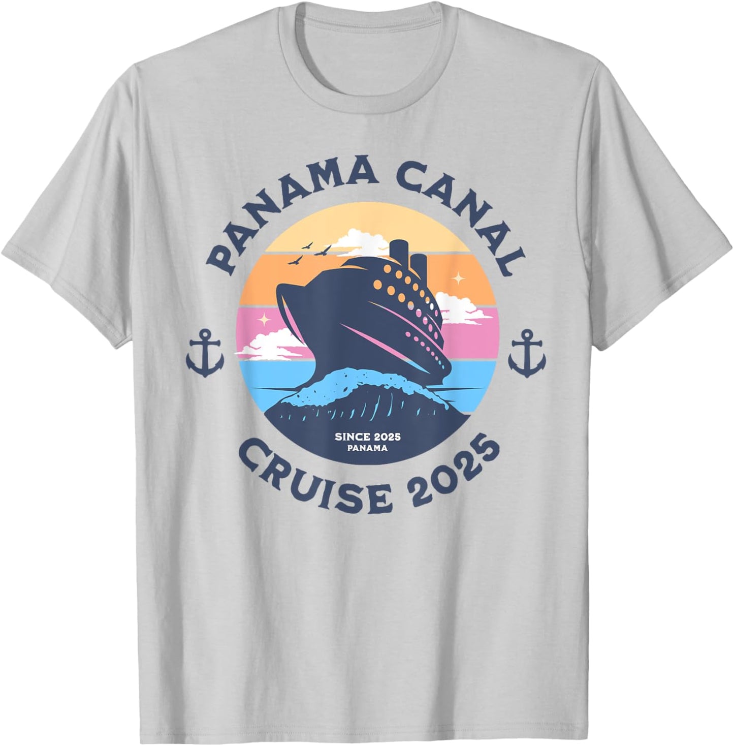 Group Panama Canal Cruise 2025 Cruising Holiday Vacation T-Shirt - T-Shirt | Ash