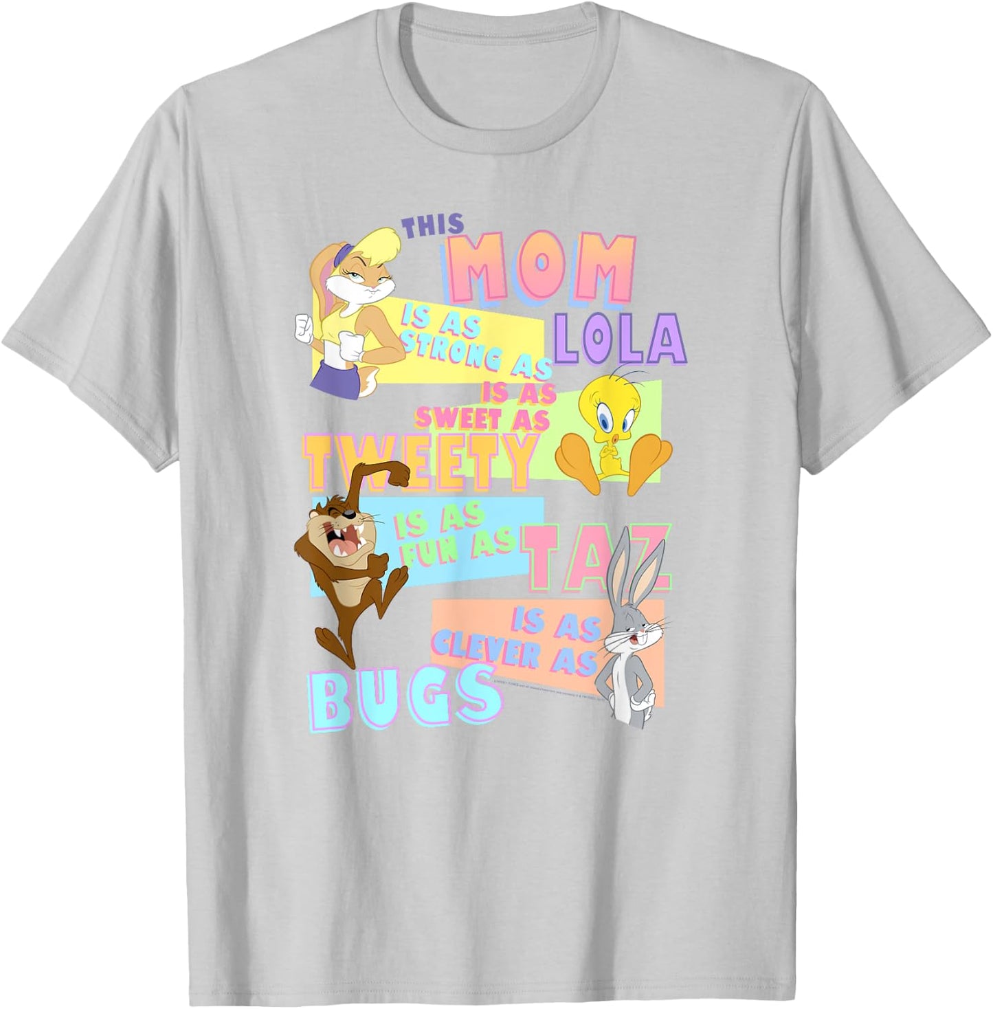 Looney Tunes Mother's Day Vintage Group Shot This Mom Is... T-Shirt - T-Shirt | Ash
