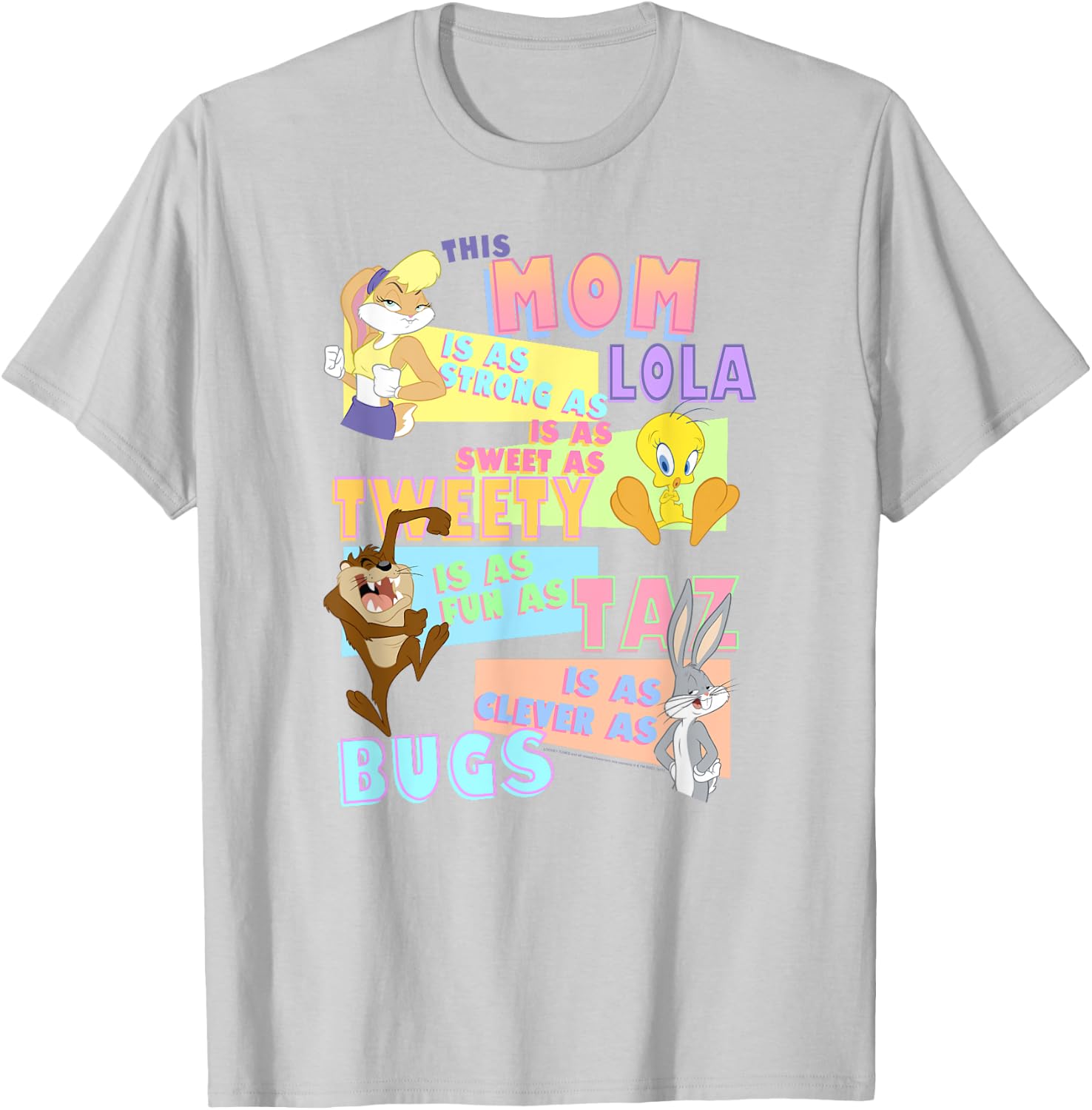 Looney Tunes Mother's Day Vintage Group Shot This Mom Is... T-Shirt - T-Shirt | Ash