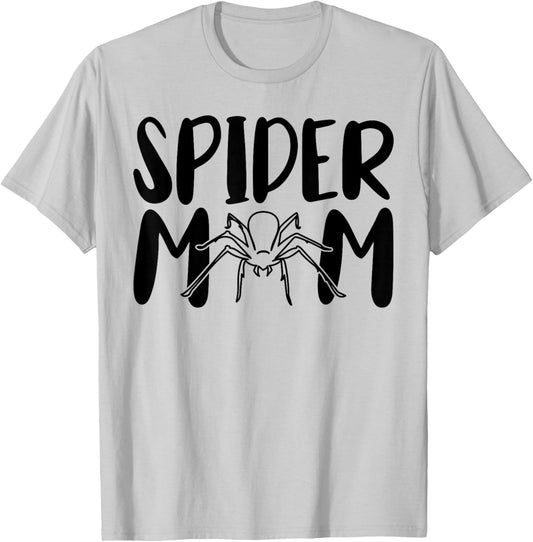 Spider Mom Funny Pet Arachnid Spider Lover T-Shirt - T-Shirt | Ash