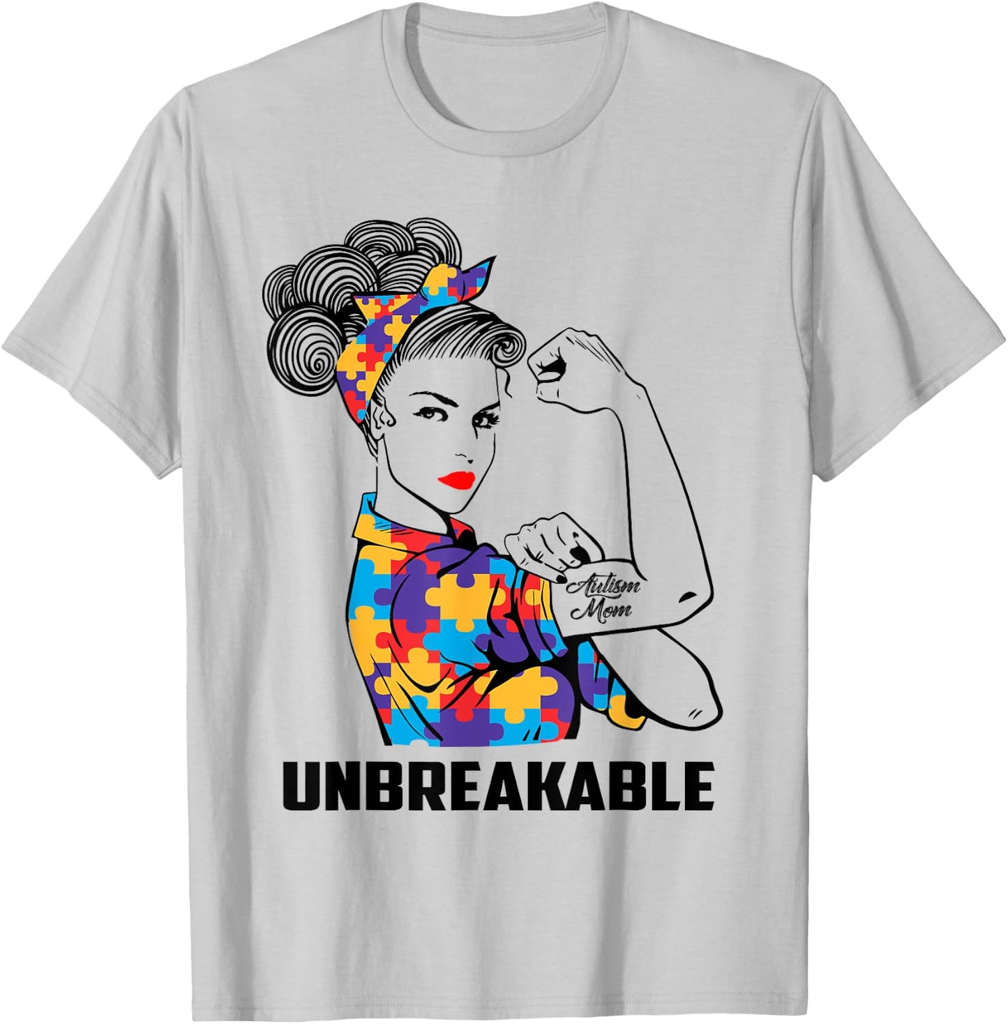 Autism Mom Gifts Autism Mama Awareness Gift Autistic Parents T-Shirt - T-Shirt | Ash
