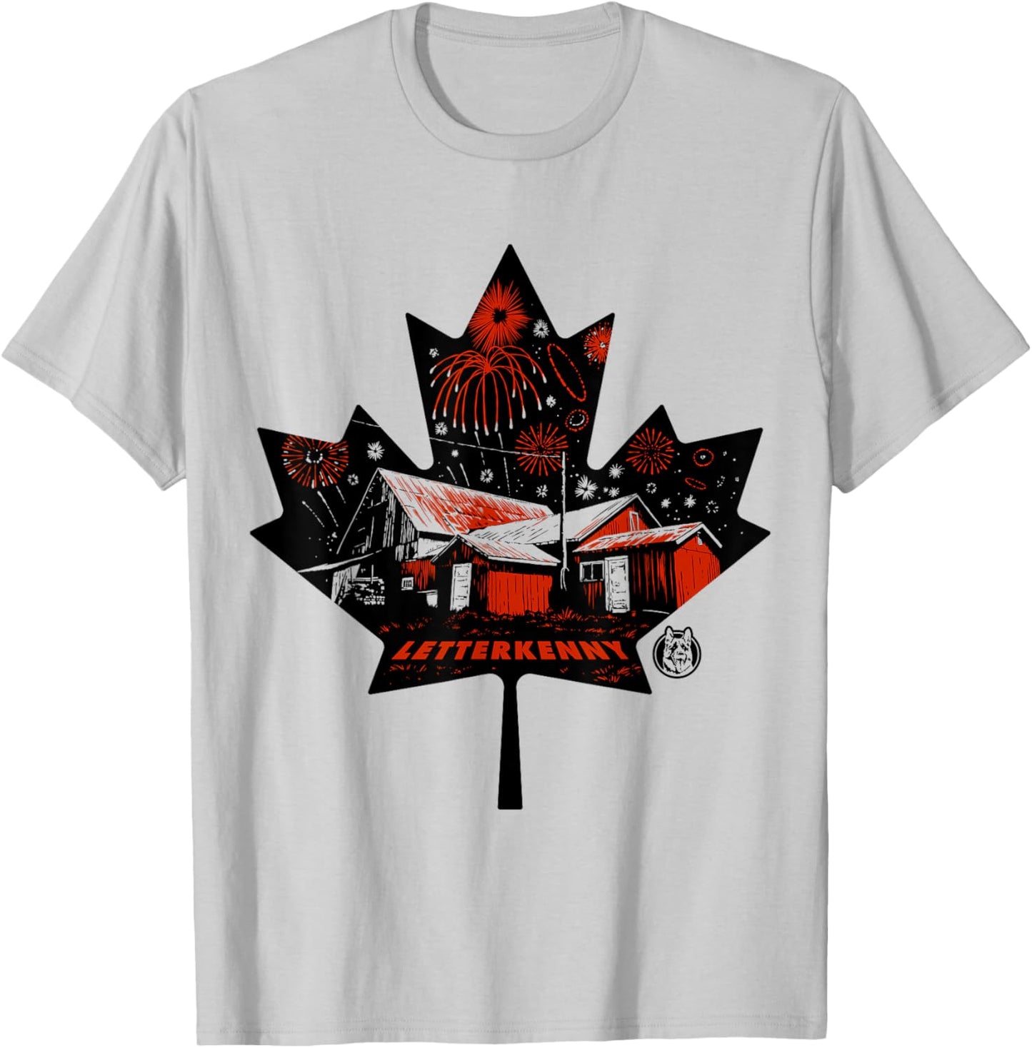 Letterkenny Fireworks Canada T-Shirt - T-Shirt | Ash