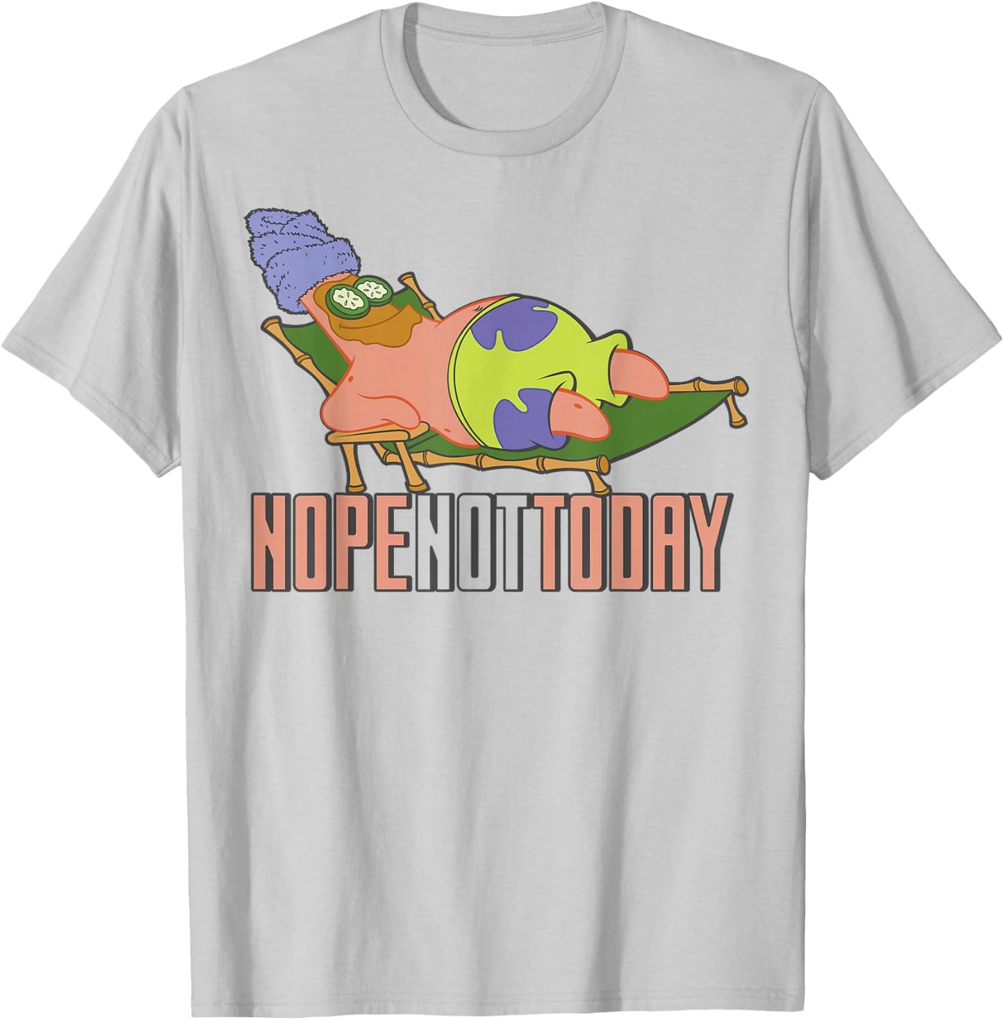 SpongeBob SquarePants Patrick Nope Not Today T-Shirt - T-Shirt | Ash